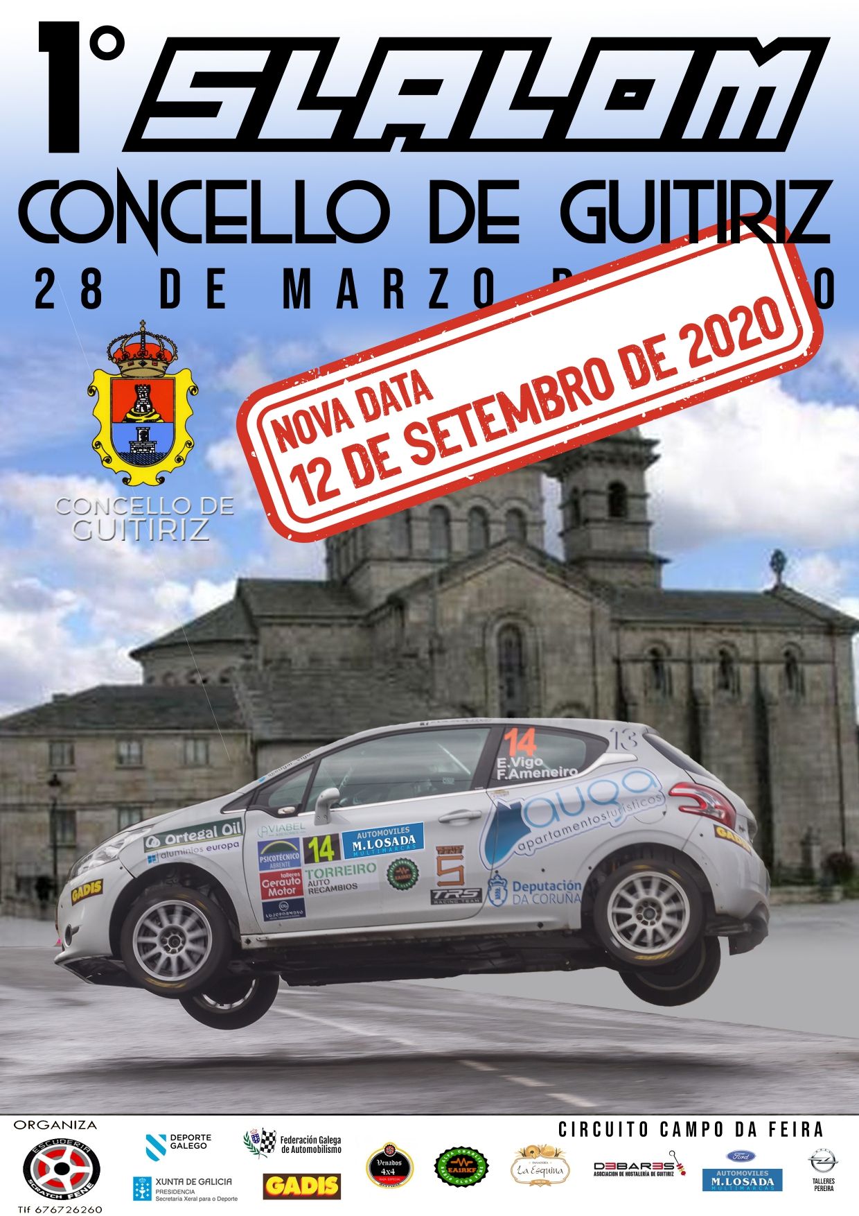 Cartel I Slalom Concello de Guitiriz