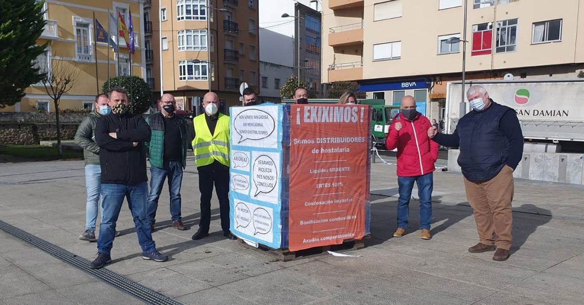 protesta distribuidores  hostelería mariña