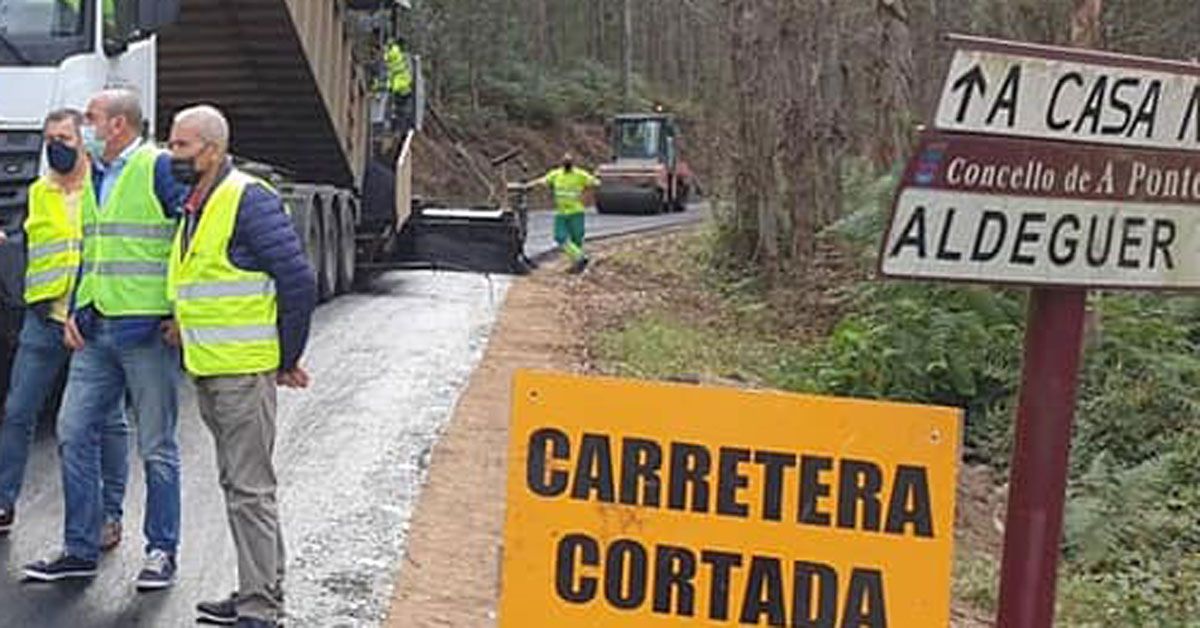 a pontenova obras estrada aldeguer