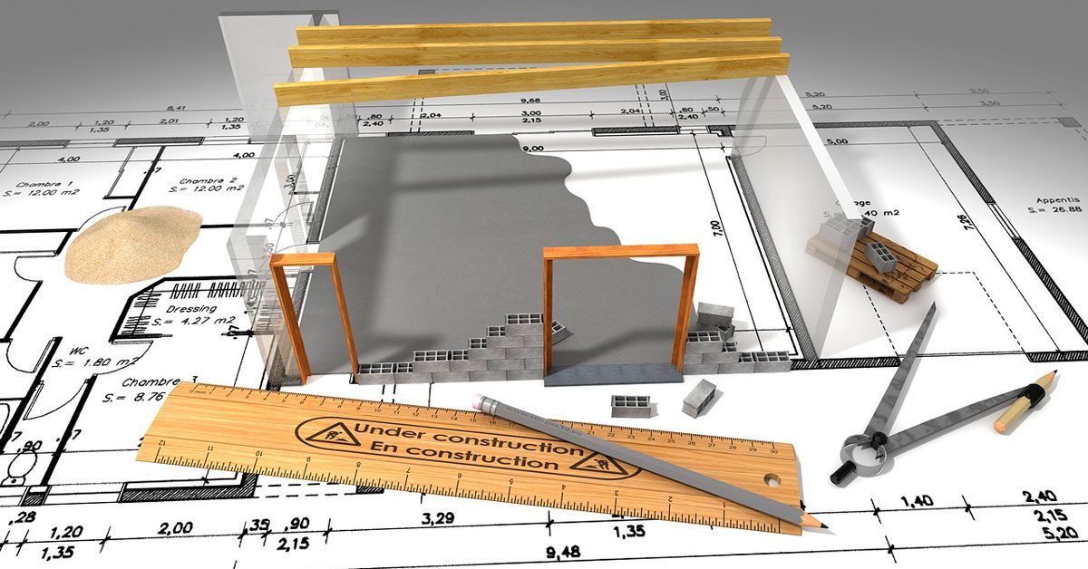 obras construcion casa plano