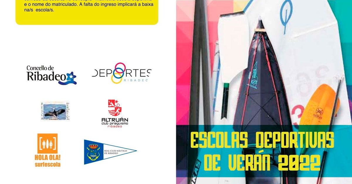 escolas deportivas veran Ribadeo 2022