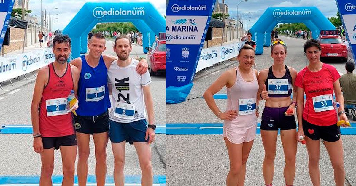 ganadores carreira Cristian Expósito e Carla Trillo gañan a 15K A Mariña Banca Mediolanum