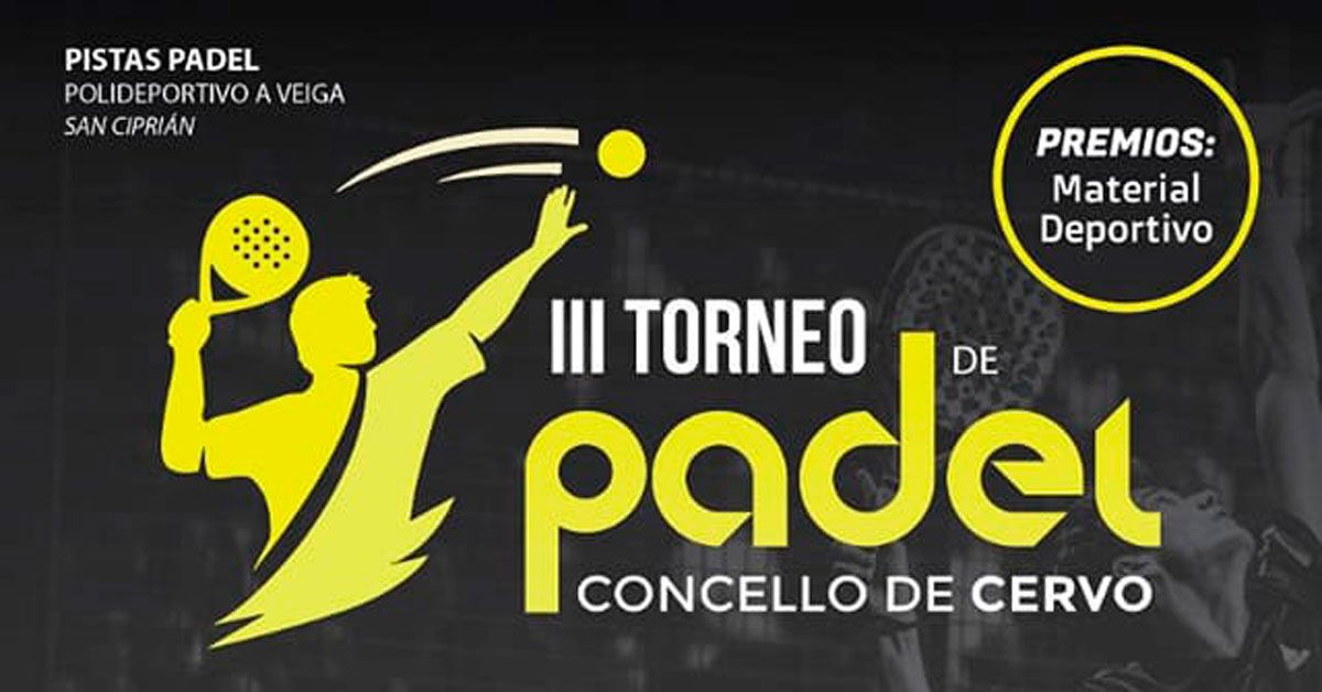 1 III torneo padel cervo 2022 cartel