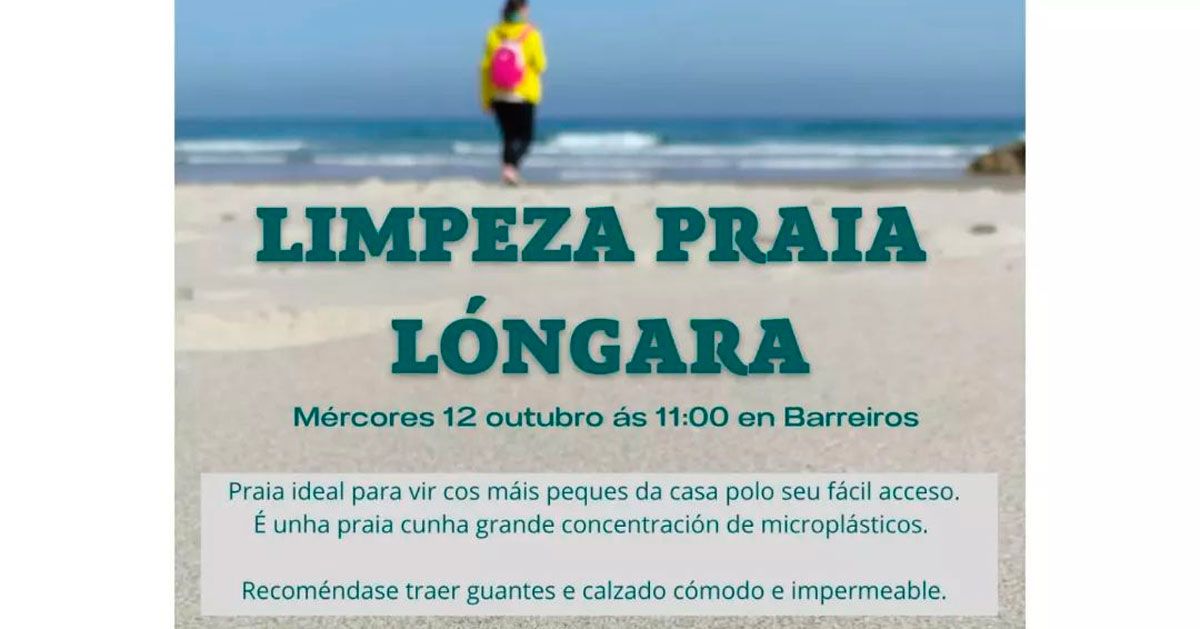 limpeza praia Longara marina sen plastico 1