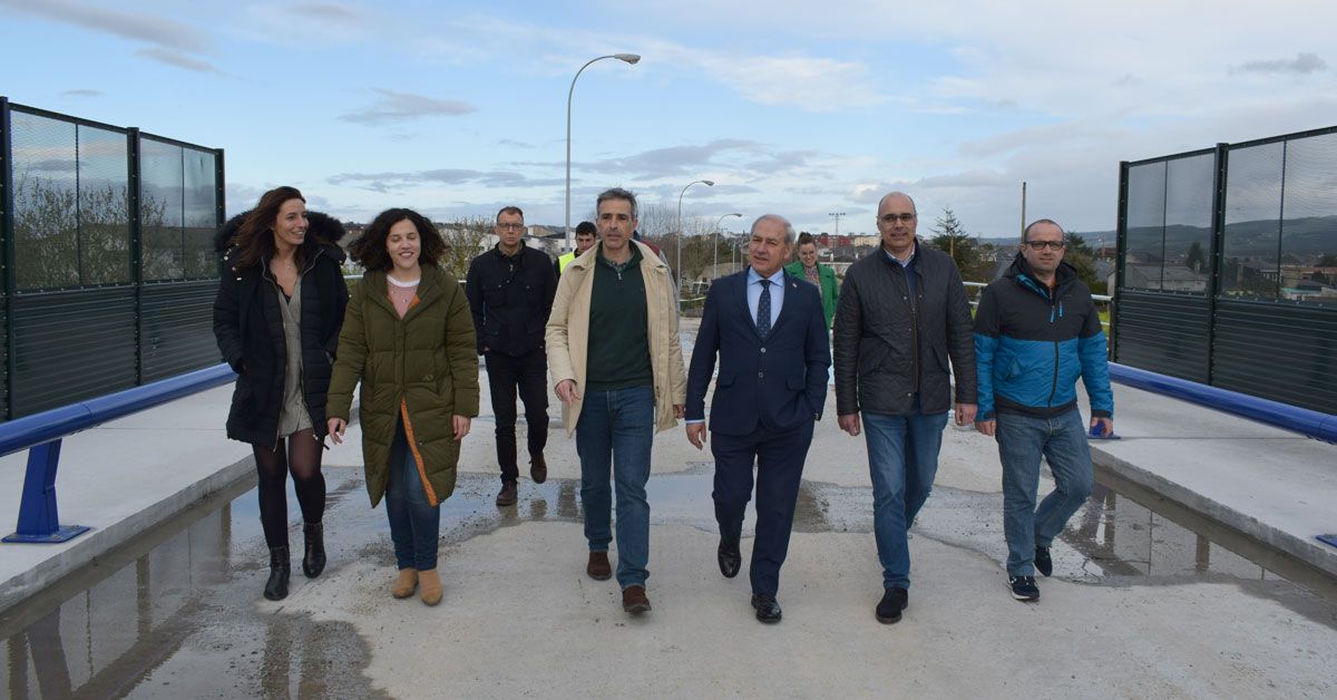 Visita deputacion as obras da ponte de Feve en Ribadeo