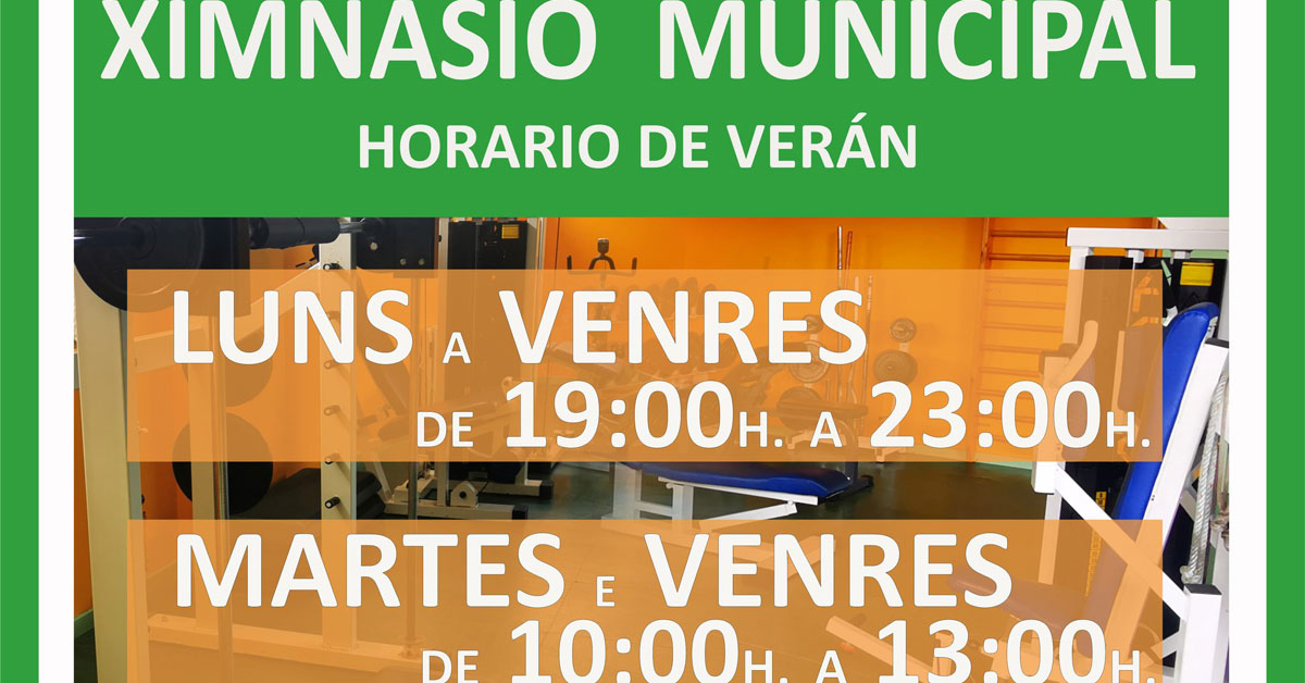 horario veran ximnasio valadouro 2023