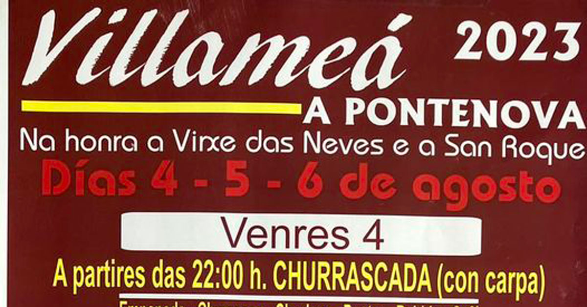 vilamea festas pontenova virxe das neves e san roque