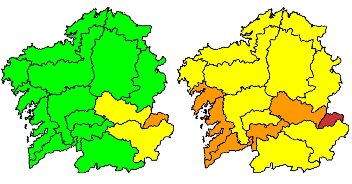 mapa galicia onda calor