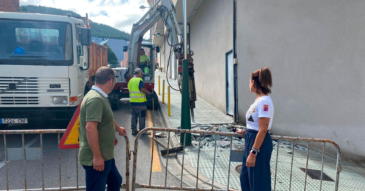 burela obras rúas Marqués de Sargadelos e Nosa Señora do Carme