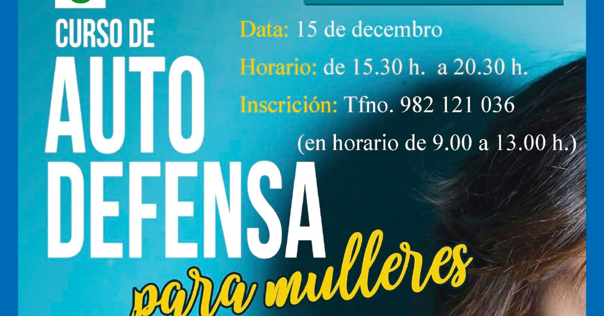 lourenza CARTEL CURSO DE AUTODEFENSA PARA MULLERES EN LOURENZÁ (15 12 23)