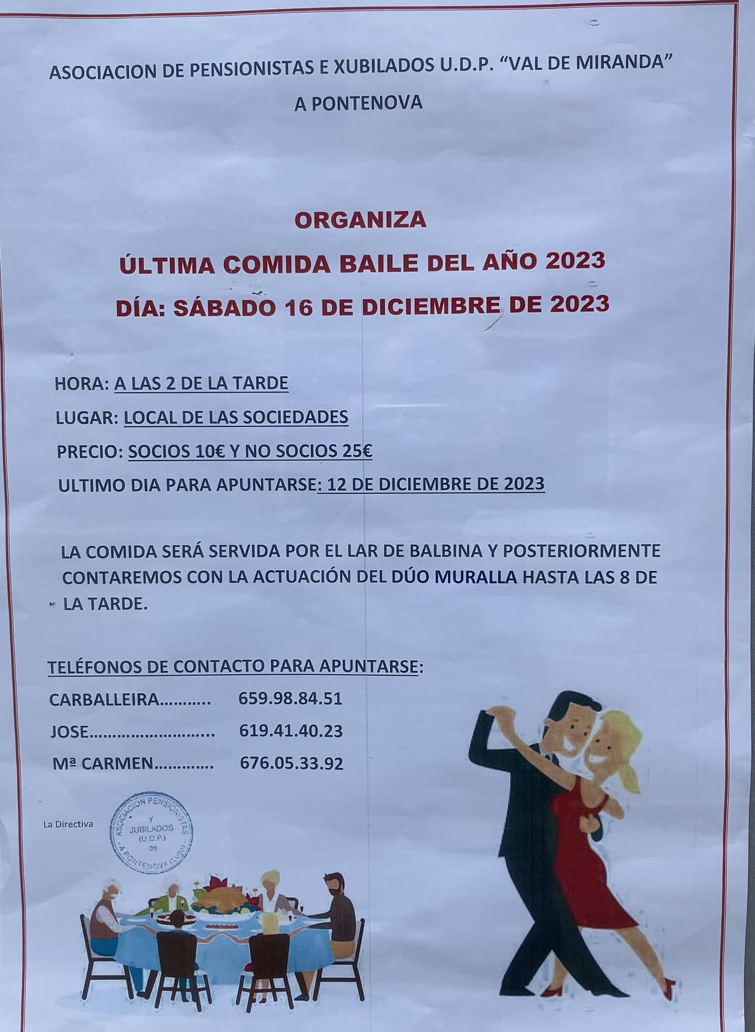 Asociacion xubilados pontenova 2023 baile