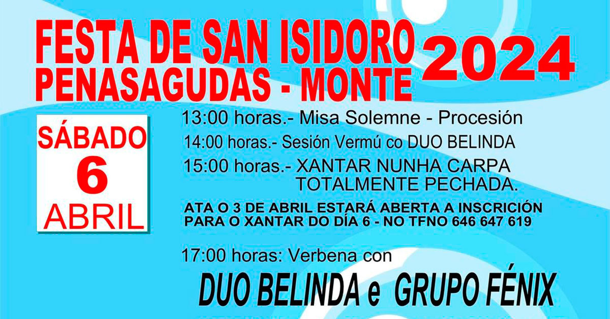 Festas san isidoro Penasagudas Xove 2024