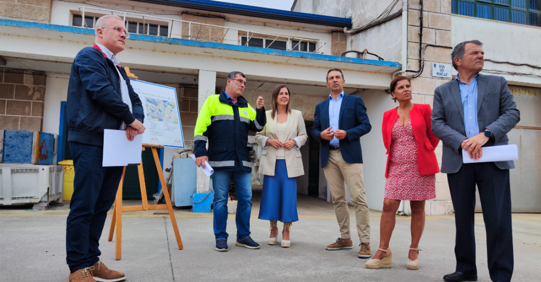 Imaxe da presentación no porto de San Cibrao