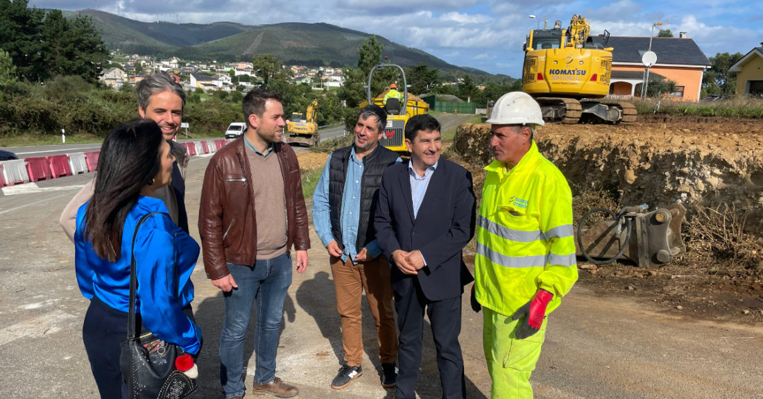 Imaxe das obras de acceso a Foz