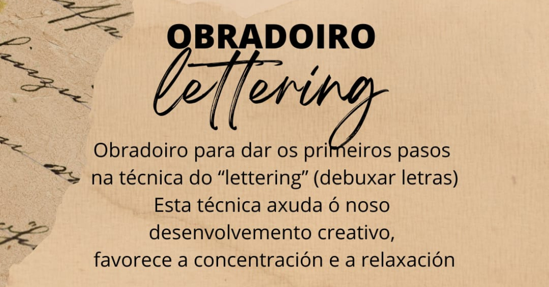 Imaxe do cartel do obradoiro de lettering