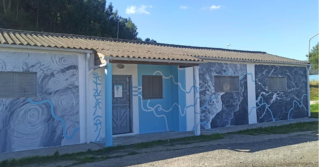 Imaxe do mural da auga en Viveiro