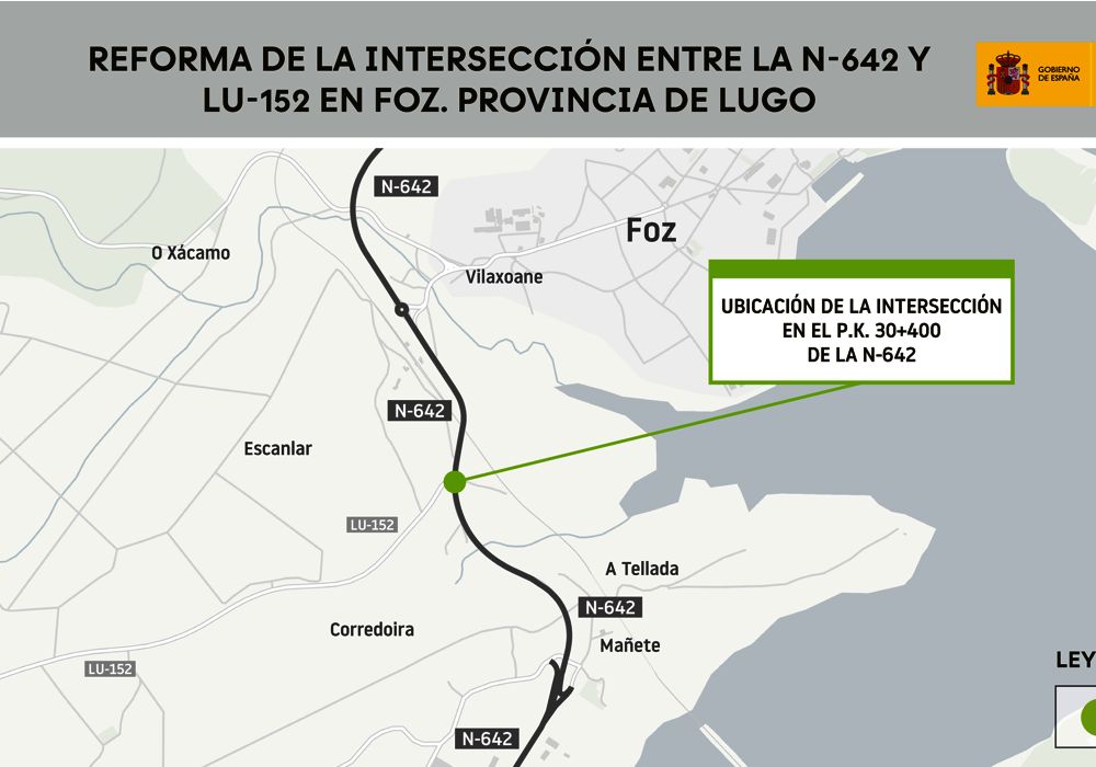 mellora do enlace entre a N-642 e a LU-152 en Foz
