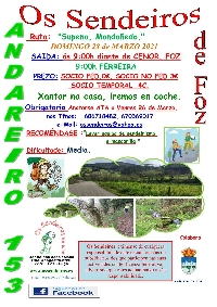 sendeiros de foz ruta marzo