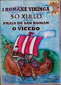 I Romaxe Vikinga.Playa de San Roman 30 Julio 2016