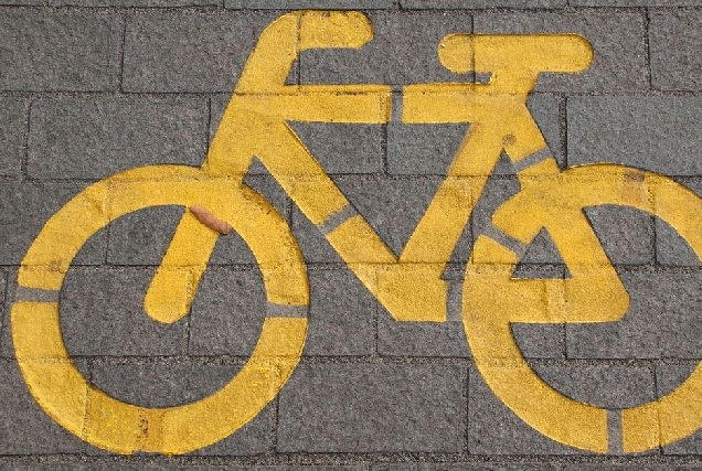 carril bici cartel