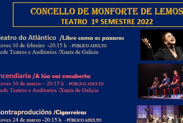 Cartel teatro semestre 2022 monforte