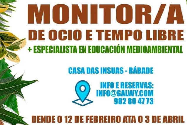 curso monitor tempo libre rabade casa das insuas_portada