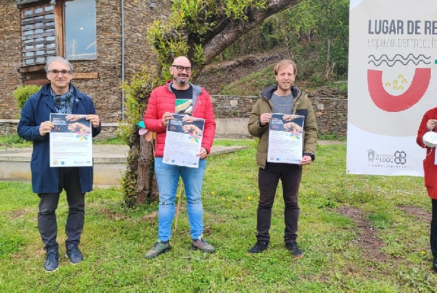 Santiago Lamosa, Efrén Castro, Alexandre Grande (permacultor) e Rosa Romero 