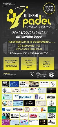 III torneo padel cervo 2022 cartel