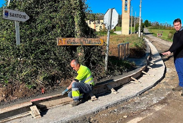 obras en camiños municipais das parroquias de Ove, Vilaframil, Covelas, Couxela e Santalla.