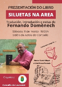 CARTEL PRESENTACIÓN LIBRO SILUETAS NA AREA EN LOURENZÁ (11 03 23)