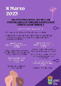 Cartel 8M 2023 en Burela