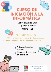 Cartel Iniciación a la informática