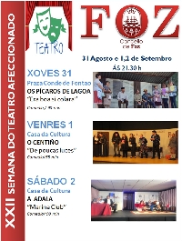 CARTEL XXII SEMANA DO TEATRO AFECCIONADO EN FOZ (VERÁN 2023)