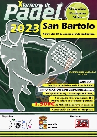 X torneo padel san bartolo Xove 2023