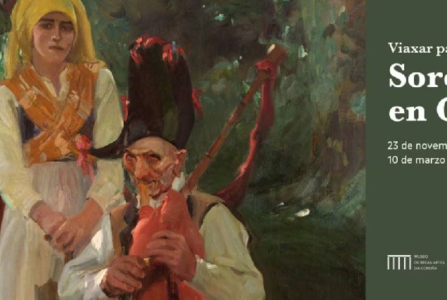 Imaxe do cartel da exposición de Sorolla no Museo de Belas Artes da Coruña