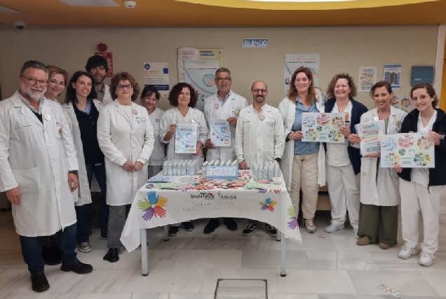 Imaxe da xornada da hixiene de mans no Hospital da Coruña