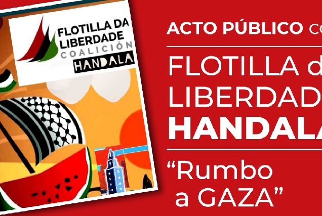 Imaxe do cartel do acto coa Flotilla da Liberdade