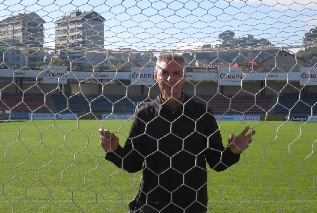 O portavoz do BNG no Concello de Ourense, Luis Seara, no Estadio do Couto