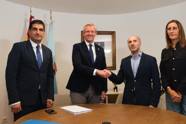 Reunión entre o presidente da Xunta, Alfonso Rueda, e o alcalde de Ourense, Gonzalo Pérez Jácome, outubro de 2023