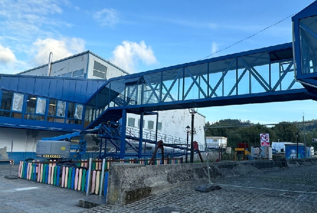 Imaxe das obras da piscina de Betanzos